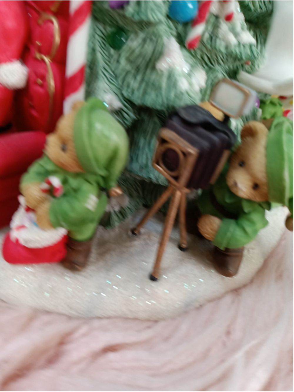 Cherished Teddies Lighted Christmas Tree Plays Tune We Wish You Merry Christmas - Picture 15 of 16